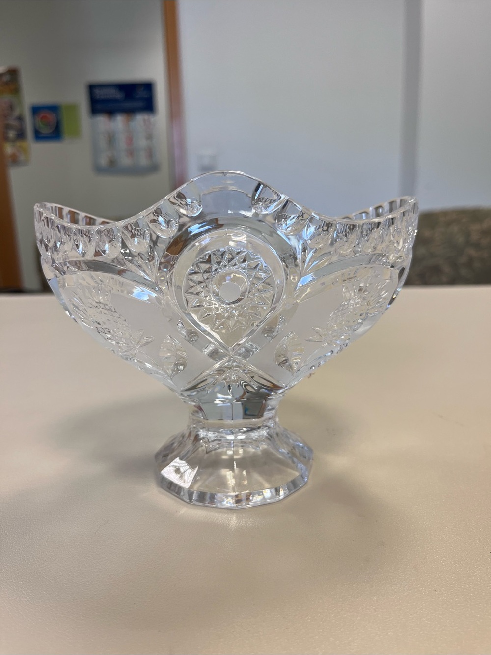 Crystal Pedestal Compote Bowl
